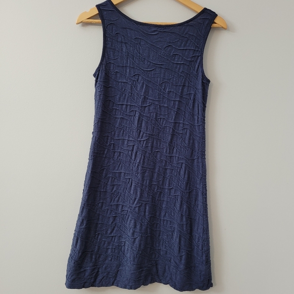 Indigo Blue Organic Cotton Wave Tank Dress Size S,  Toad & Co - Picture 5 of 10
